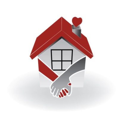 Image of house with a heart coming out of the chimney