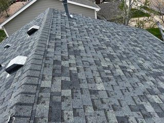 Hail damaged roof in Centennial Colorado from May 2023 storm.